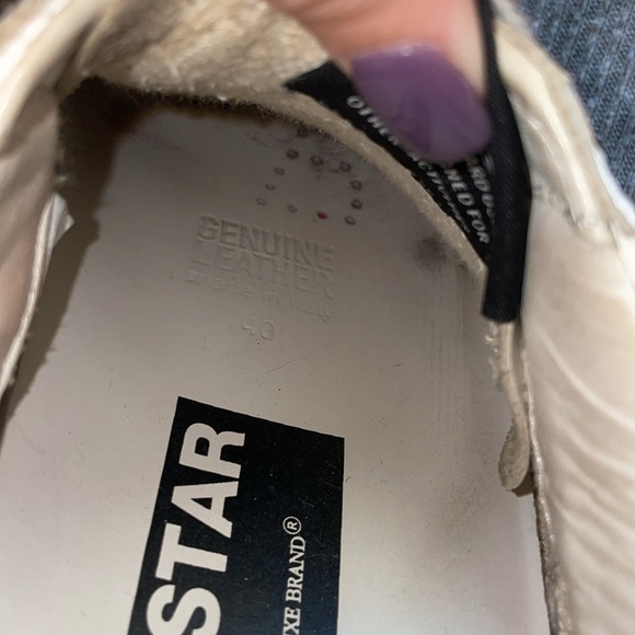 Golden Goose Superstar distressed mesh sneakers size 7.5 - Picture 10 of 11